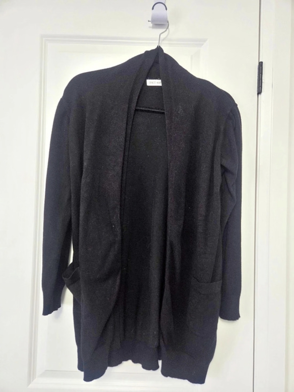 Grace Karin Women's Long Open Front Knitted Cardigan Sweater with Pockets